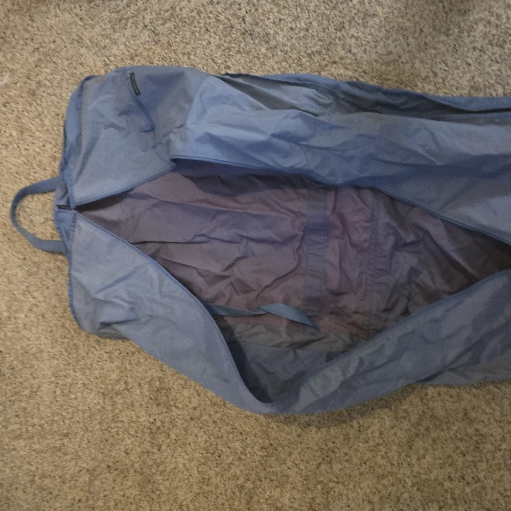 Vintage Members Only Garment Bag Hanging Suit Carryon Black Folding